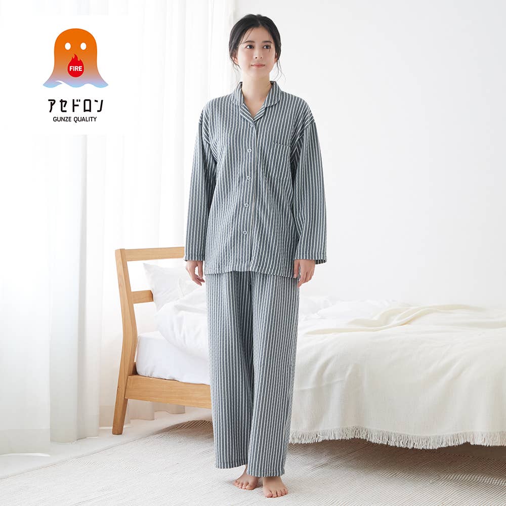 【ファイヤーアセドロン】ダイヤキルト 長袖長パンツ パジャマ【送料無料】